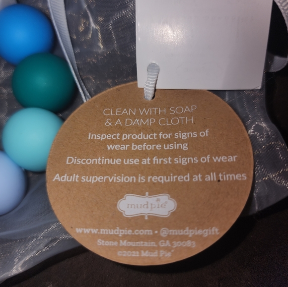 Mud pie Blue Green Silicone Teether - Picture 3 of 3